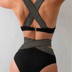 Black Luxe Bikini Set with Golden Strap Detail | Premium Resort & Beach Wear