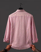 Aayam Pink Striped Cotton Shirt