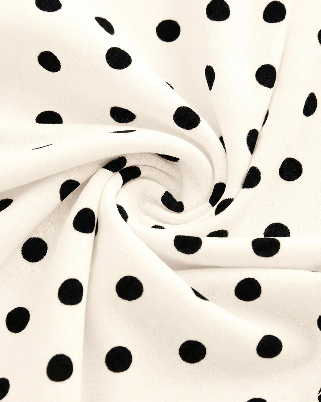 Polka Dot Bow Tie Top with Scarf for Women | Vintage Chic Statement Top
