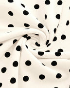 Polka Dot Bow Tie Top with Scarf for Women | Vintage Chic Statement Top